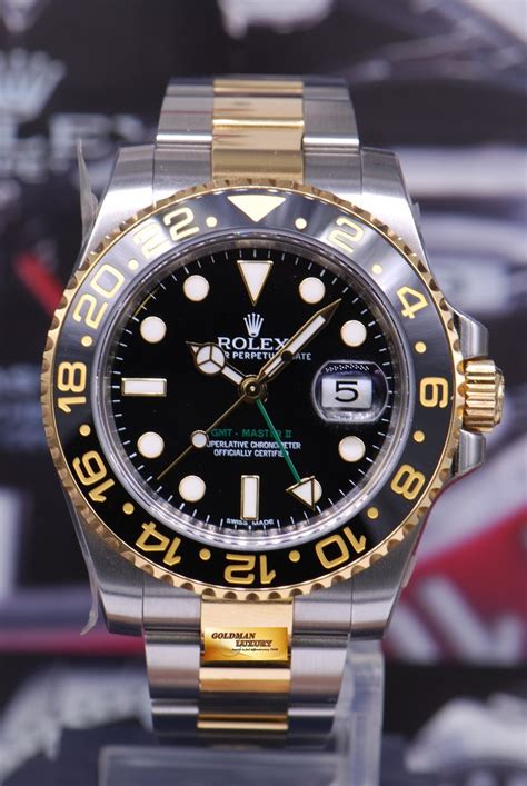 rolex gmt 2 half gold.